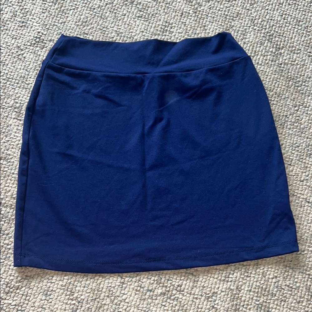 Susana Monaco Elegant Navy Blue mini Skirt SMALL new without tags